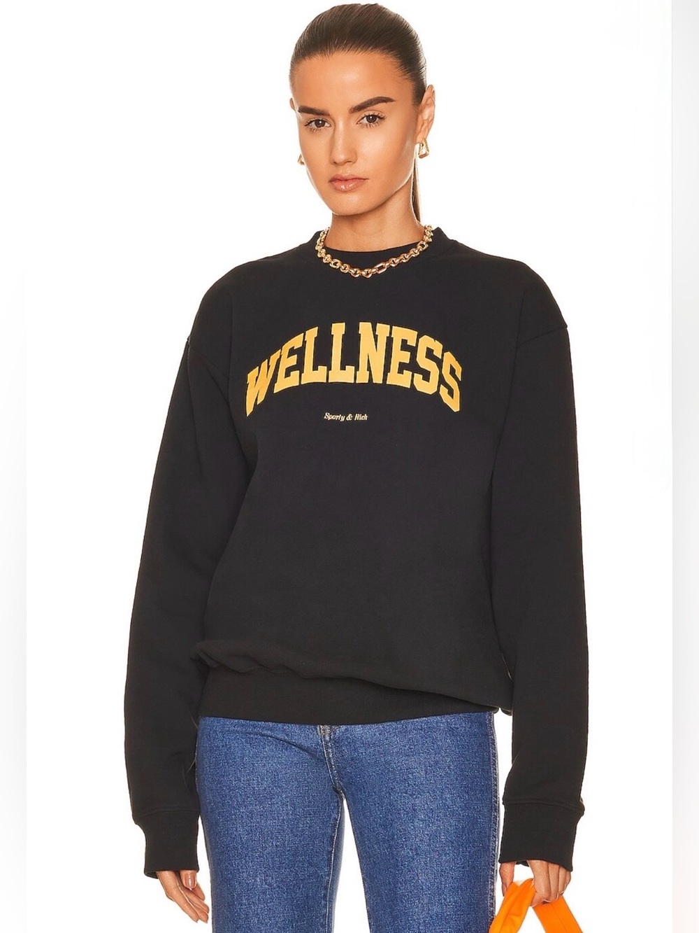 Sporty & Rich Wellness Ivy Crewneck Sweatshirt Sz L